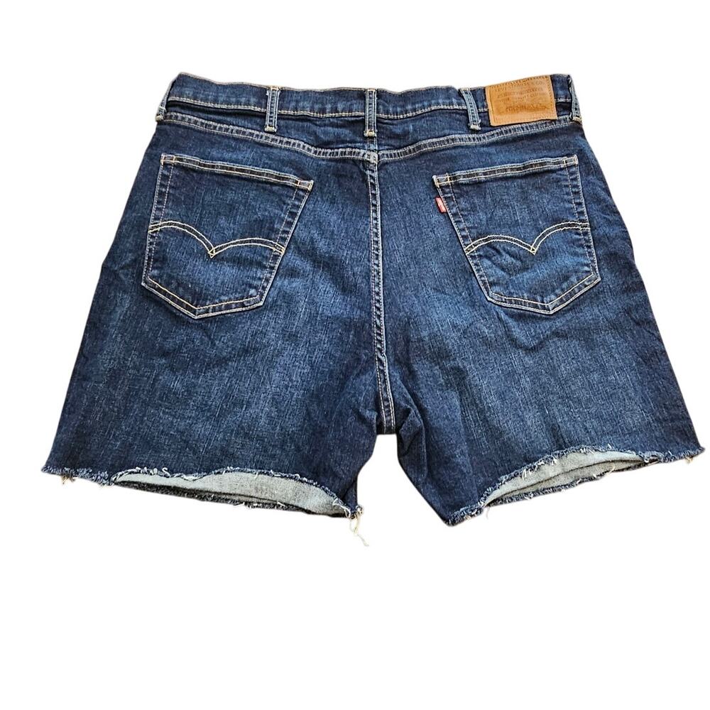 Levi's 541 Shorts Women Raw Hem Stretch Denim Cut Off Plus Sz 40 Hi Rise Stretch